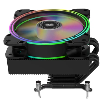 Охолоджувач процесорний універсальний 2E GAMING Air Cool AC120T4-ARGB (1700/1200/115x/1366, AM5/ AM4/ AM3/ AM3+, 4pin PWM, 3pin +5VARGB, TDP 130Вт)