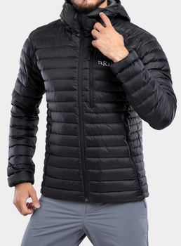 Пуховик чоловічій Rab Microlight Alpine Jacket, Black, L (RB QDB-12-BL-L)