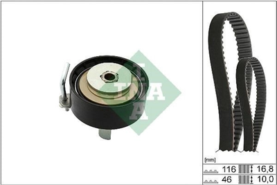 Комплект ременя ГРМ Ina Ford Focus/Fiesta/C-Max/Transit 1.0 EcoBoost 12- (116x16.8) (530 0841 10)