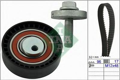 Комплект ременя ГРМ Ina Renault Kangoo/Duster 1.6 16V 01-, (132x27) (530 0640 10)