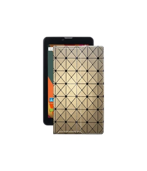 Чохол з екошкіри для планшету Bravis NB753 3G Золотий ромб