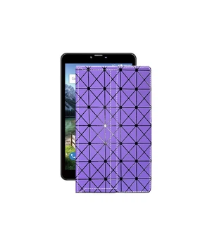 Чохол з екошкіри для планшету Bravis NB851 8 3G Фіолетовий ромб