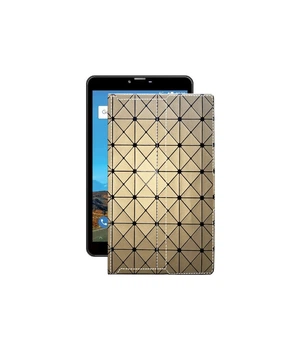 Чохол з екошкіри для планшету Bravis NB871 8 Золотий ромб