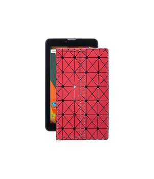 Чохол з екошкіри для планшету Bravis NB753 3G Червоний ромб