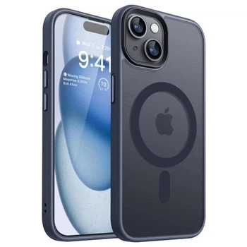 Чехол ударостойкий матовый WAVE Premium Matte Insane Case with MagSafe для Apple Iphone 13 14 Midnight Blue