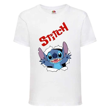 Футболка дитяча Ліло та Стіч (Lilo Stitch 006) біла 116 см