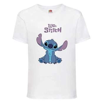 Футболка детская Лило и Стич (Lilo Stitch 003) белая 128 см