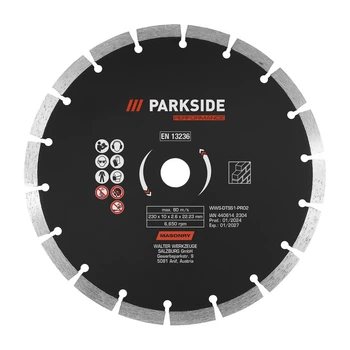 Диск алмазный отрезной сегментированный Parkside 230 x 1.8 x 22.23 мм (WWS-DTSS1-PR02)