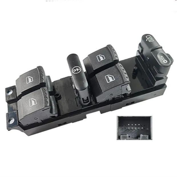 Блок кнопок Кнопки склопідіймача Skoda Octavia I тур 1996-2010 1J4959857 (червона підсвітка)
