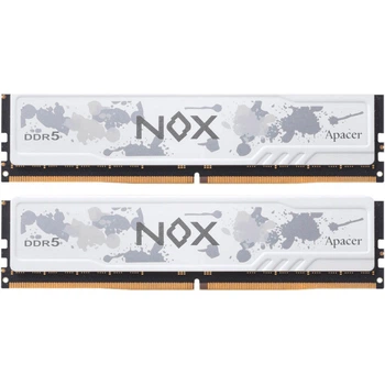 Оперативна пам'ять DDR5 32 Gb (6000 MHz) (Kit 16 Gb x 2) Apacer NOX White (AH5U32G60C622MWAA-2)