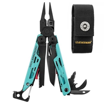 Мультитул Leatherman Signal Aqua + Чехол LEATHERMAN - Large 4.75", черный нейлон