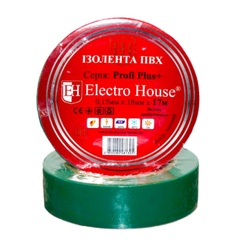 Зеленая изолента 17 м EH-AHT-1815 Electro House