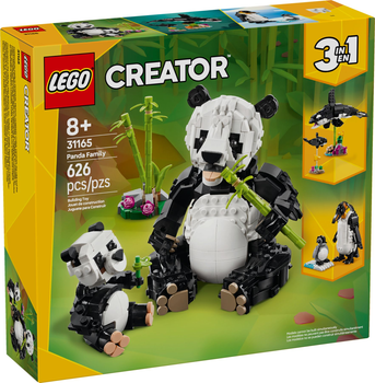 Zestaw klocków LEGO Creator 3 w 1 Dzikie zwierzęta: Rodzina pand 626 elementów (31165)