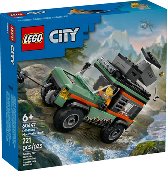 Zestaw klocków LEGO City Górska ciężarówka terenowa 4 x 4 221 element (60447)