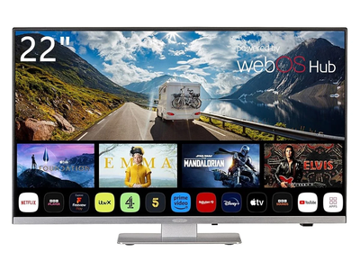 Телевізор 22" Reflexion LDDX22IBT+ / Full HD / 60 Гц / LED / Smart TV / Wi-Fi 5 / Bluetooth 5.0 / T2 / DVD Б/В