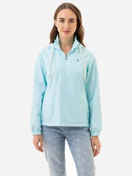 Вітровка з капюшоном жіноча U.S. Polo Assn 621059-PT00A XL Блакитна (887260752111)