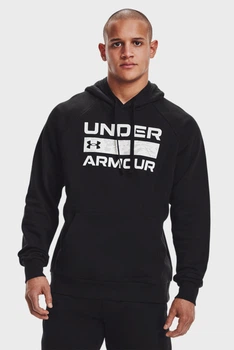 Кофта мужские Under Armour Rival Flc Signature Hd (1366363-001) M Черно-белый