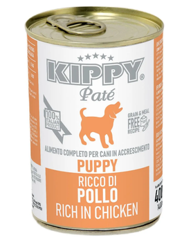 Повноцінний вологий корм для цуценят KIPPY Pate Puppy Chicken з куркою у вигляді паштету, 400г
