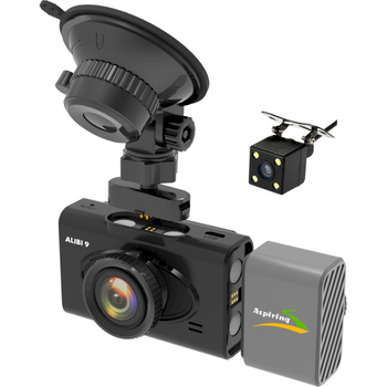 Відеореєстратор Aspiring Alibi 9 GPS з трьома камерами та технологією SpeedCam, 2.35" IPS, H.264 (Модель CD1MP20GAL9)