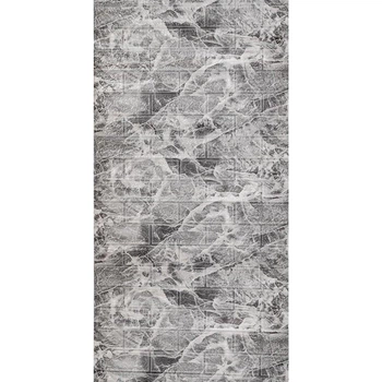 3D панель стінова самоклеюча у рулоні Sticker Wall SW-00002536 700х3080х2 мм камінь чорна