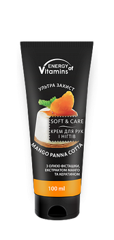 Крем для рук та нігтів Energy of Vitamins Mango Panna Cotta, 100 мл