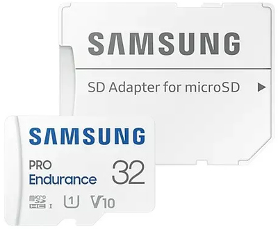 Samsung PRO Endurance microSDXC 32GB UHS-I U1 V10 + SD адаптер (MB-MJ64KA/EU)