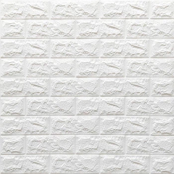 3D панель самоклеюча Sticker Wall SW-00000047 700х770х7 мм цегла біла