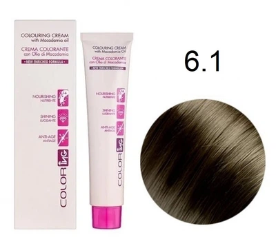 Крем-краска для волос Ing Professional Coloring Cream With Macadamia Oil 6.1 Темно-пепельный блондин 60 мл