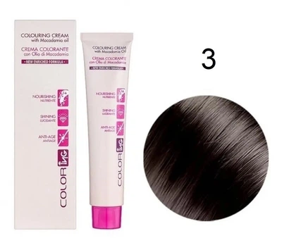 Крем-краска для волос Ing Professional Coloring Cream With Macadamia Oil 3 Темно-каштановый 60 мл