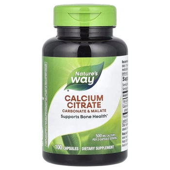 Кальций цитрат Nature's Way Calcium Citrate, 100 капсул для підтримки кісток та зубів