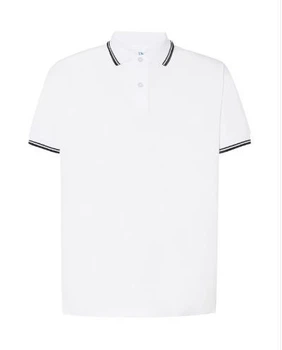 Футболка поло белая с черным мужская JHK - WH- BK PORA210 CONTRAST XL