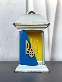 Лампадка 270 Біла з Прапором