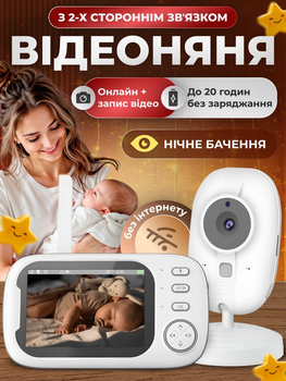 Видеоняня цифровая радионяня камера с портативным дисплеем и измерением температуры видео няня с энергосберегающим режимом с датчиком звука