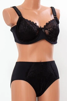 Комплект жіночої білизни (батал) NoBrand 80Е Чорний (p-16365-188739)