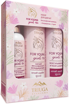 Набор для волос Triuga Ayurveda For Young Girls Шампунь 250 мл + Бальзам 250 мл + Спрей 200 мл (4820164642061)