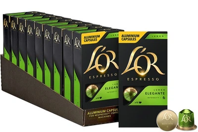 Набір кави в капсулах Nespresso L'OR Lungo Elegante 100 шт Неспрессо Льор