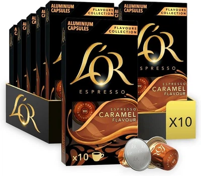Набір кави в капсулах Nespresso L'OR Espresso Caramel 100 шт Неспрессо Льор