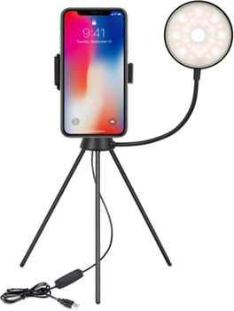 Кільцева LED лампа для телефону Puluz зі штативом (SYA0014601)