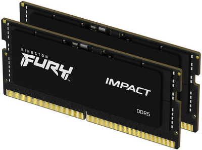 Оперативная память Kingston Fury SODIMM DDR5-5600 32768MB PC5-44800 (Kit of 2x16384) Impact 1Rx8 Black (KF556S40IBK2-32)