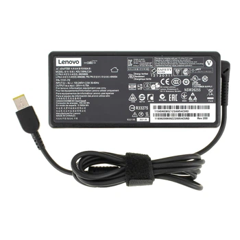 Блок живлення для ноутбука Lenovo 20V 6.75A 135W — USB + квадратний роз’єм Square 5 Pin DC Plug, чорний (без кабелю)