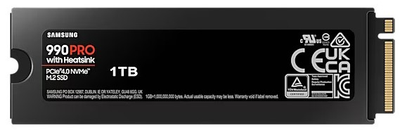SSD диск Samsung 990 Pro Heatsink 1TB M.2 NVMe PCIe 4.0 (MZ-V9P1T0CW)