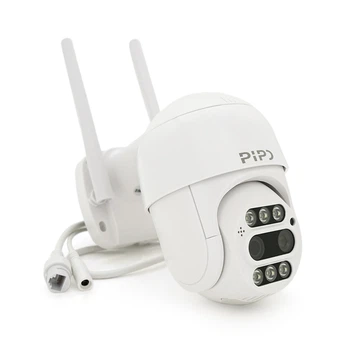 4+4Мп Wi-Fi/LAN видеокамера с двумя объективами уличная SD/карта PiPo PP-IPC33D4MP20 PTZ 2.8mm ICSee