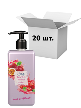 Упаковка рідке мило Shik Nectar Маракуйя та журавлина з дозатором 450 мл х 20 шт.