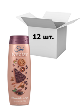 Упаковка гель для душа Shik Nectar Chocolate fudge 400 мл х 12 шт.