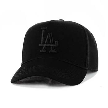 Кепка тракер c вышивкой Лос-Анджелес (Los Angeles) One-size 57-59 см Черный