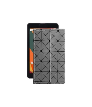Чохол з екошкіри для планшету Bravis NB754 Сірий ромб