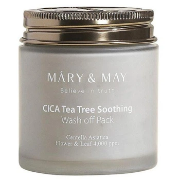 Успокаивающая маска глиняная для лица Mary&May CICA TeaTree Soothing Wash off Pack 125 мл