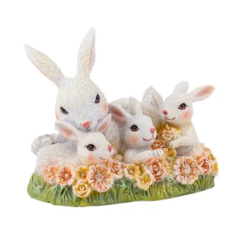 Інтер'єрна фігурка Rabbit Family 11x10cm