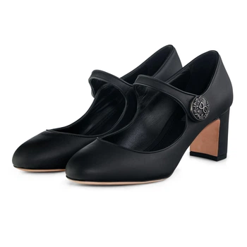 Женские туфли Dolce&Gabbana Mary Jane из телячей кожи 37 (23.8 cm) чорные CD0882AI48080999