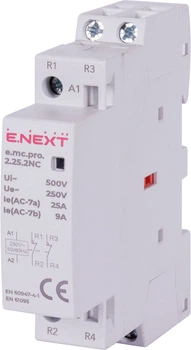 Контактор модульный 2P 25А 2NC 220V [p005225] E.NEXT e.mc.pro.2.25.2NC